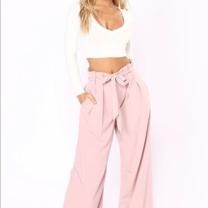 NWT! Fashion Nova Tie Pants! Size Large